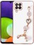 Samsung Galaxy A22 4g Kılıf Çiçek Desenli Askılı Tutamaçlı Kamera Korumalı Kapak (Taka) 2