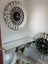 Güneş Silver Circle Black Model Gümüş Siyah Renk 85 Cm Dekoratif Aynalı Duvar Saati 5