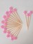 100 Adet Dekoratif Yıldız Parti Kürdanı 6 cm Pembe - Yıldız 10 mm 2