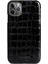 Siyah Croco iPhone 11 Hakiki Deri Telefon Kılıfı 1