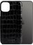 Siyah Croco iPhone 11 Hakiki Deri Telefon Kılıfı 2