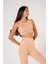 Fitilli Crop Top Büstiyer Seamless Spor Sütyeni Krem 1