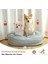 Köpek ve Kedi Yatağı Bej Büyük Boy Ultra Lüx Konforlu Isırmaya Dayanıklı 70 x 54 cm (Orta Boy) 2