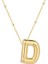 Gümüş Gold Balon D Harfi Kadın Kolye 1
