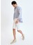 Beyaz Erkek Denim Şort DTE317_STRAIGHT Fit Normal Bel Beya 1