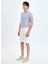 Beyaz Erkek Denim Şort DTE317_STRAIGHT Fit Normal Bel Beya 4