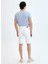 Beyaz Erkek Denim Şort DTE317_STRAIGHT Fit Normal Bel Beya 5