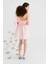 Tek Omuzlu Mini Elbise Toz Pembe Y2211309_278 2