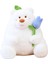 Ayı Tutma Gül Çiçek Peluş Bebek Yumuşak Peluş Oyuncak Oda Dekorasyon Kızlar Beyaz 25CM (Yurt Dışından) 4