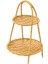 Rattan Servis Tepsisi Büyük Dekoratif Hasır Tabak Rafı Dokuma Ekmek Sepeti Tur Iki Katman Için (Yurt Dışından) 4