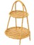 Rattan Servis Tepsisi Büyük Dekoratif Hasır Tabak Rafı Dokuma Ekmek Sepeti Tur Iki Katman Için (Yurt Dışından) 5