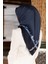 Tivil Indigo-Lacivert Çiçek Çerçeve Desenli Ipek Eşarp 50318-0031-0033 1