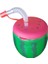 Karpuz Görünümlü Pipetli Bardak 900ML Plastik 1