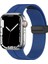 Apple Watch Ultra 49mm Metal Tokalı Kordon Kayış Bileklik Silikon KRD-84 Mavi 1