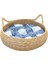 Kedi Yatağı Çıkarılabilir Pad Ekipmanı ile Küçük Orta Köpekler Için Yumuşak Mavi 46CM (Yurt Dışından) 1