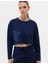 Pierre Cardin Kadın Lacivert Crop Top Sweatshirt 50263679-VR033 2