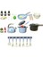 Çocuklar Mutfak Rolü Play Play Mini Muteserler ve Çocuklar Için Pişirme Aracı 32PCS 32PCS Mavi (Yurt Dışından) 2