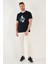 Baskılı Pamuk Bisiklet Yaka Slim Fit T Shirt Erkek T Shirt 646B3840 4