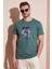 Baskılı Pamuk Bisiklet Yaka Slim Fit T Shirt Erkek T Shirt 646B3890 2