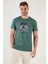 Baskılı Pamuk Bisiklet Yaka Slim Fit T Shirt Erkek T Shirt 646B3890 3