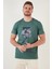 Baskılı Pamuk Bisiklet Yaka Slim Fit T Shirt Erkek T Shirt 646B3890 4