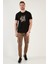 Baskılı Pamuk Bisiklet Yaka Slim Fit T Shirt Erkek T Shirt 646B3890 4