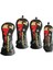 4pcs Pu Golf Kafa Kapakları Golf Kulüpleri Golf Ahşap Headcover Erkekler Kadın Köpek Siyah (Yurt Dışından) 2