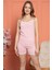 Dreamy Secret Dantel Detaylı Biyeli Askılı Şortlu Pijama Takımı 1
