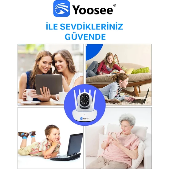 Yoosee Mini Otomatik Ev Güvenlik Kapalı Ip Kamera Gözetim Kablosuz Wifi Kamera Bebek Izleme Monitörü