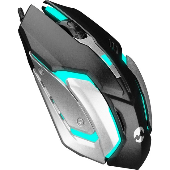 Everest SM-G72 Usb Siyah/Gümüş Işıklandırmalı Oyuncu Mouse