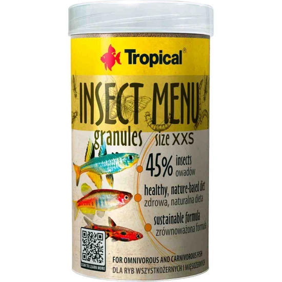 Tropical Insect Menü Granül Xxs Böcek Özlü Balık Yemi