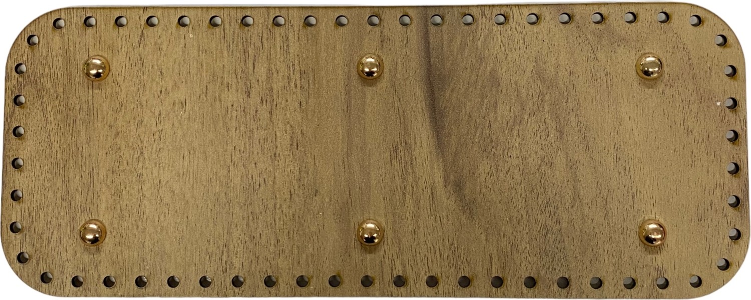 Ala Depo Açık Meşe Renkli Ahşap Çanta Tabanı Kadınlar İçin 33 cm X 13 cm Şık Tasarım