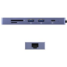 Orıco Type-C PD100W HDMI 4K@30Hz RJ45 Sd Tf 5gbps Type-C 4 Usb-A Portlu Hub Çoklayıcı