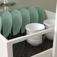 IKEA Çekmece Içi Düzenleyici, Meridyendukkan Antrasit Renk 60 Cm Tabak, Tencere, Kapak Düzenleyici