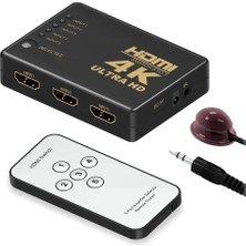 Wozlo 5 Port 3D 4K * 2k HDMI Switch Splitter Çoklayıcı Dağıtıcı 1080P Ir Kumandalı - 1 Giriş 5 Çıkış