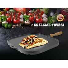 Eda Granit Grill Çift Taraflı Izgara Ve Gözleme Tavası 36 Cm.