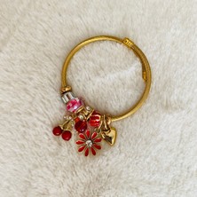 CK Accessories Gold Pandoramodel Çiçekli Charm Kadın Bileklik