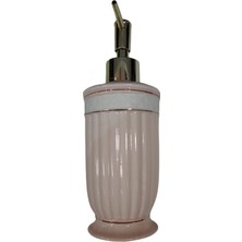 Es Dekor Home Ev Lotion Dispenser Sıvı Sabunluk Pembe Yükseklik 19 cm Üstten 8 cm Alt Taban 6 cm