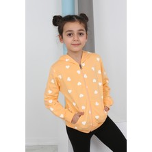 Toontoy Kids Toontoy Kız Çocuk Komple Kalpli Baskılı Hırka