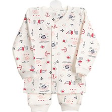 Zehhar Denizci Desen %100 Pamuk Bebek Alt-Üst Pijama Takımı