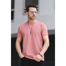 Oksit Caster Ottoman Kumaş Basic Slim Fit Likralı Erkek Tshirt