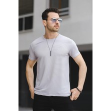 Oksit Caster Ottoman Kumaş Basic Slim Fit Likralı Erkek Tshirt