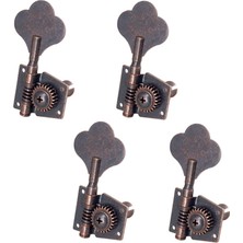 Surjion 4x Bas Tuner Tuning Pegs Elektro Gitar Bas Gitar Halk Guitars 4r Kırmızı Bronz (Yurt Dışından)