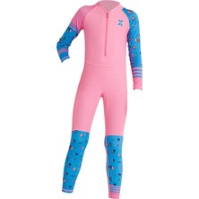 Surjion Çocuklar Wetsuit Dalış Mayoları Tekne Su Aerobik Yüzme Termal Tam Takım Elbise Pembe 2xl (Yurt Dışından)