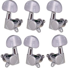 Surjion 6x Kapalı Gitar String Tuning Pegs Elektrikli Folk Gitar Dize Düğmesi 2l 4r Argent (Yurt Dışından)