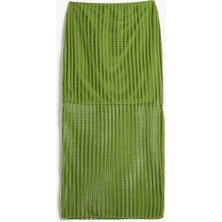 Koton Fileli Midi Etek Yırtmaçlı Astarlı