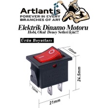 Artlantis Mini Anahtar Arapuar Çıtçıt Anahtar 5 Adet Elektrik Devresi Için Açma Kapama Düğmesi On / Off Kırmızı Siyah Anahtar