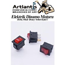 Artlantis Mini Anahtar Arapuar Çıtçıt Anahtar 10 Adet Elektrik Devresi Için Açma Kapama Düğmesi On / Off Kırmızı Siyah Anahtar