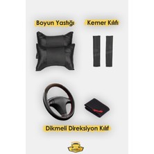 Modern Garaj Universtal Otokoltuk Kılıfı Yastık,kemer , Direksiyon Kılıfı Seti Ekosport