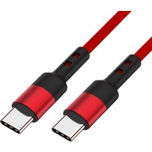 Beloving USB C Veri Hattı Kablo Aksesuarları 3.8mm Od Hızlı Şarj Kablosu 100CM Kırmızı (Yurt Dışından)